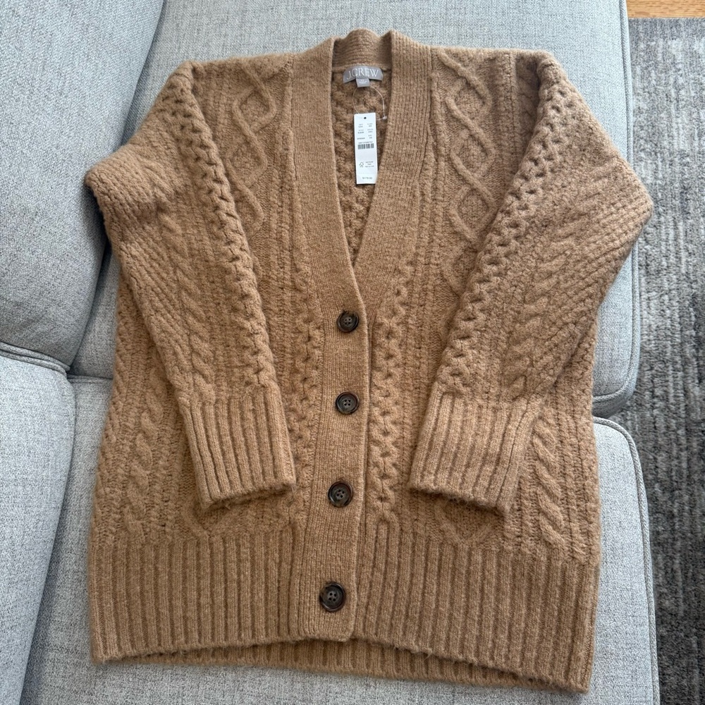 J Crew Cable Knit Cardigan